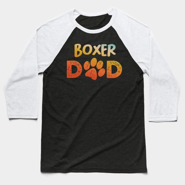 Boxer Dad Baseball T-Shirt by MetropawlitanDesigns